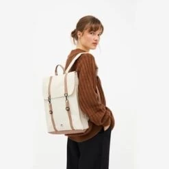 Mochila Lefrik Handy Metal Hook Crudo ( Ecru/Tobacco ) -Equipaje Serie Tienda 24606