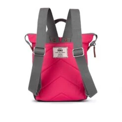 Mochila Roka London Bantry B Pequeña Sostenible Nylon Rosa (Raspberry) -Equipaje Serie Tienda 24873