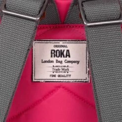 Mochila Roka London Bantry B Pequeña Sostenible Nylon Rosa (Raspberry) -Equipaje Serie Tienda 24878