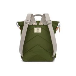 Mochila Roka London Bantry B Pequeña Sostenible Nylon Verde (Avocado) -Equipaje Serie Tienda 24899