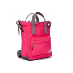 Mochila Roka London Bantry B Pequeña Sostenible Nylon Rosa (Raspberry) -Equipaje Serie Tienda 24916