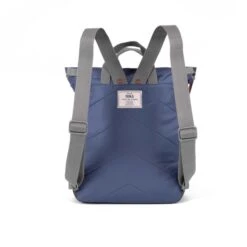 Mochila Roka London Canfield B Mediana Sostenible Nylon Azul (Airforce) -Equipaje Serie Tienda 24929