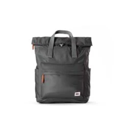 Mochila Roka London Canfield B Pequeña Sostenible Nylon Gris (Graphite)