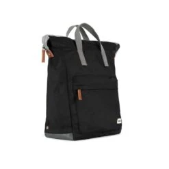 Mochila Roka London Bantry B Mediana Sostenible Nylon Negro -Equipaje Serie Tienda 27117