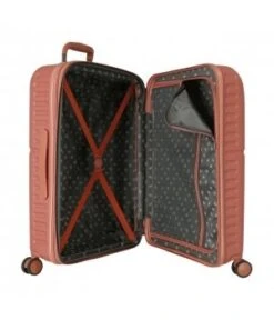 Maleta Mediana 70 Cm 4 Ruedas Exp Pepe Jeans Highlight Terracota -Equipaje Serie Tienda 27436