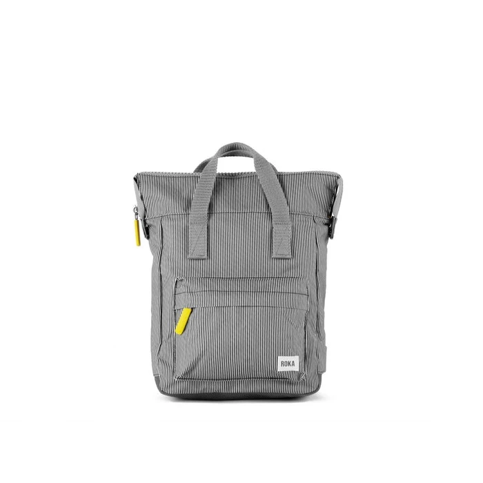 Mochila Roka London Bantry B Pequeña Sost. Canvas Gris Rayas Mono Stripe 3 Mochila Roka London Bantry B Pequeña Sost. Canvas Gris Rayas Mono Stripe