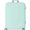 Maleta Mediana 70 Cm 4 Ruedas Expandible Pepe Jeans Laila Turquesa -Equipaje Serie Tienda 29479