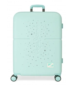 Maleta Mediana 70 Cm 4 Ruedas Expandible Pepe Jeans Laila Turquesa 3 Maleta Mediana 70 Cm 4 Ruedas Expandible Pepe Jeans Laila Turquesa