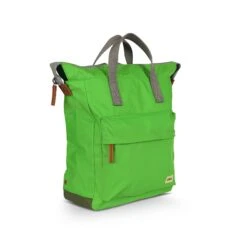 Mochila Roka London Bantry B Pequeña Sostenible Nylon Verde (Kelly Green) -Equipaje Serie Tienda 31706