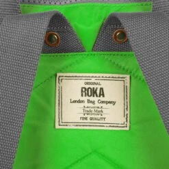 Mochila Roka London Bantry B Pequeña Sostenible Nylon Verde (Kelly Green) -Equipaje Serie Tienda 31714