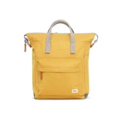 Mochila Roka London Bantry B Mediana Sostenible Nylon Amarillo (Corn) -Equipaje Serie Tienda 31741